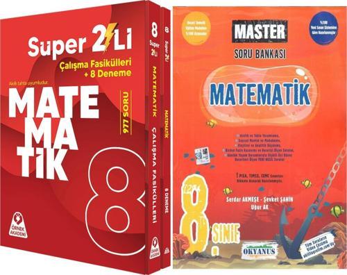 Örnek Akademi 8. Sınıf Süper İkili Matematik Seti ve Okyanus Master Soru Bankası Seti 2 Kitap