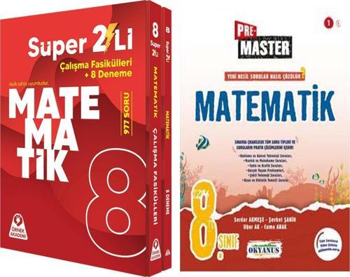 Örnek Akademi 8. Sınıf Süper İkili Matematik Seti ve Okyanus Pre Master Soru Bankası Seti 2 Kitap