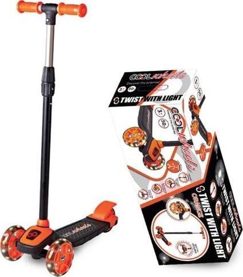 Furkan Cool Wheels Led Işıklı 3 Tekerlekli Yükseklik Ayarlı Turuncu Scooter FR58918