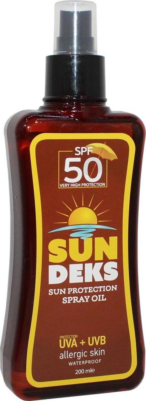 Sundeks Spf 50 Güneş Koruyucu Yağ 200 Ml
