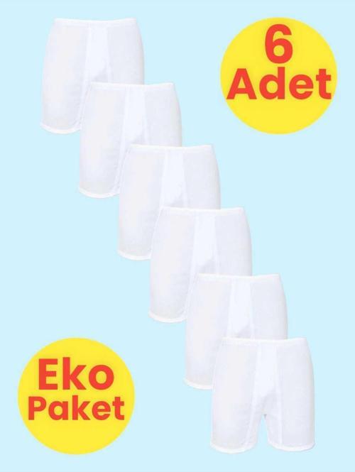Erkek Rahat Kesim 6'Lı Paçalı Pamuklu Külot