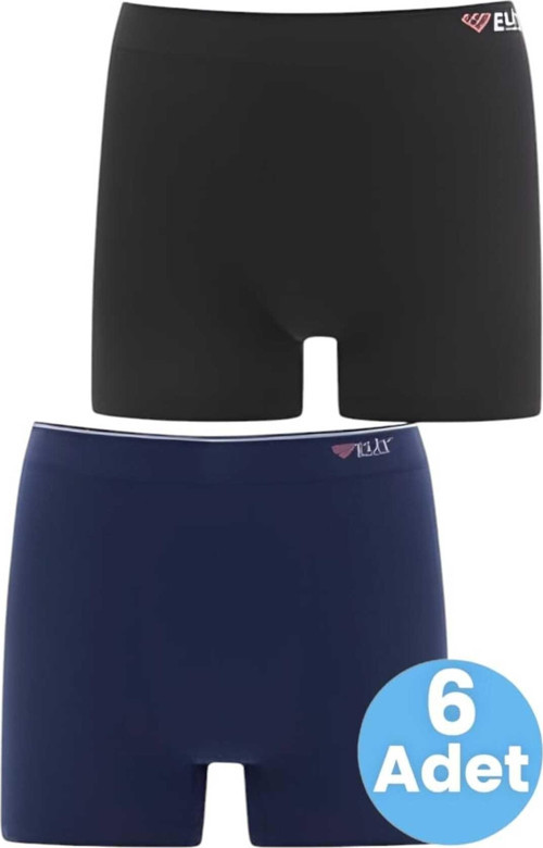 Erkek 6'Lı Likralı Pamuklu Boxer