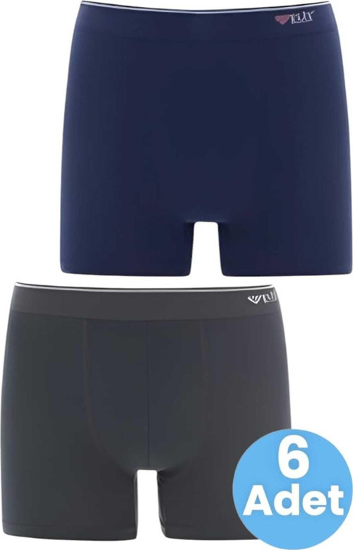 Erkek 6'Lı Likralı Pamuklu Boxer