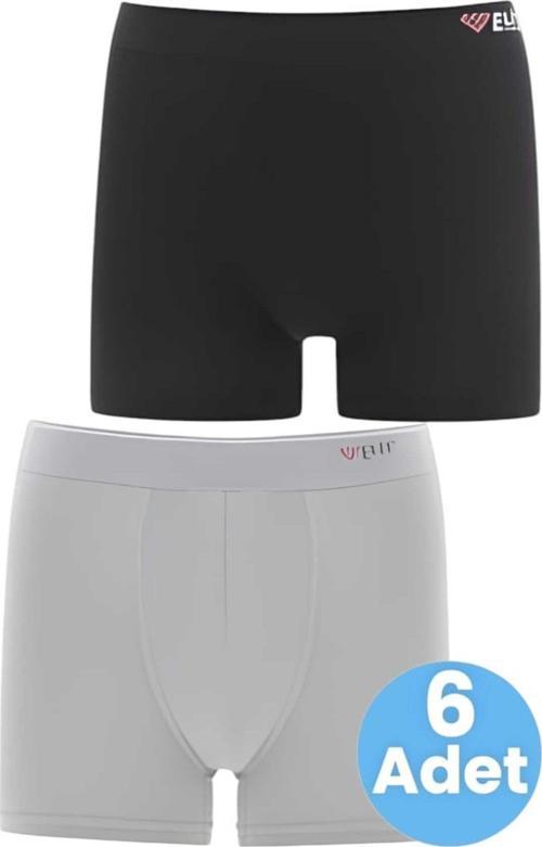 Erkek 6'Lı Likralı Pamuklu Boxer