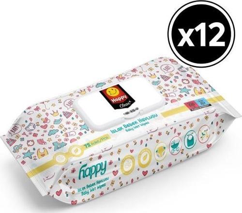 Clean Islak Bebek Havlusu 72 li x 12 Adet