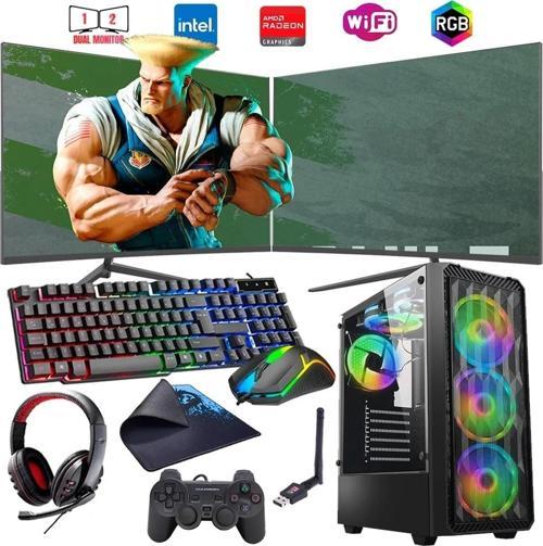 İ7 12700F 16GB DDR4 1TB m2 8GB RX580 Çift 24" Monitörlü Oyun Bilgisayarı (Gaming SET)