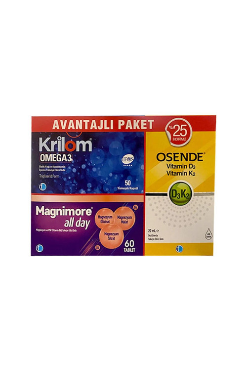 Magnimore Krılom Omega3 50 Kapsül Allday 60 Tab Osende D3k2 20 ml Avantajlı Paket