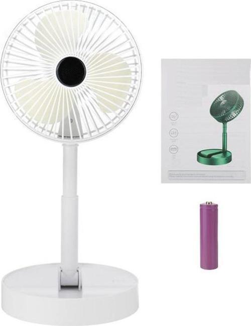 Katlanır Teleskopik Zemin Fanı Yaz Sessiz Masaüstü USB Şarj Edilebilir Taşınabilir Mini Fan