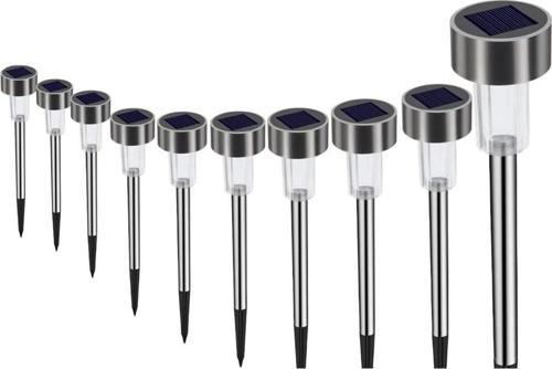 Metal Gövdeli Solar Bahçe Lambası 10 lu Paket