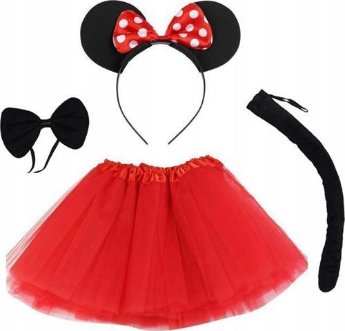 Minnie Mouse Kostüm Seti Etek Taç Kuyruk Papyon Gösteri Seti