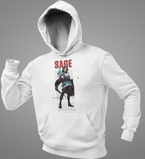 Sage Karakter Baskılı Unisex Oversize Vallorant Hoodie