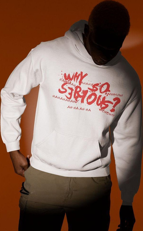 Why So Serious ? Yazılı Unisex Oversize Joker Hoodie