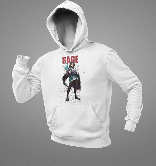 Sage Karakter Baskılı Unisex Oversize Vallorant Hoodie