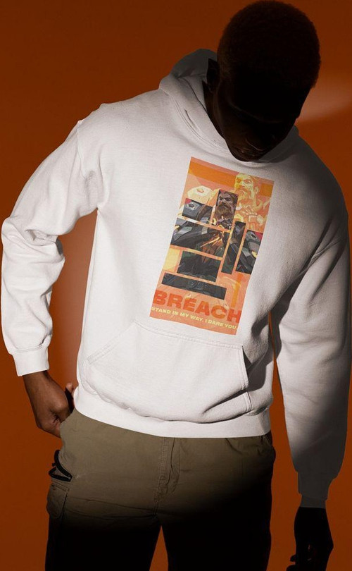 Vallorant Breach Baskılı Unisex Oversize Hoodie