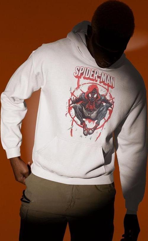 Tasarım Spider-Man Baskılı Unisex Oversize Örümcek Adam Hoodie