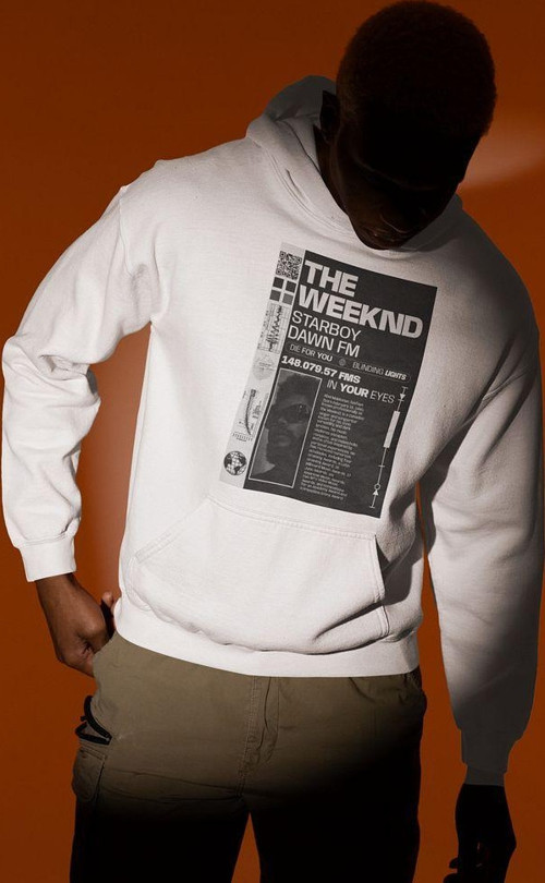 The Weeknd Rapper Starboy Dawn Fm Baskılı Unisex Oversize Hoodie