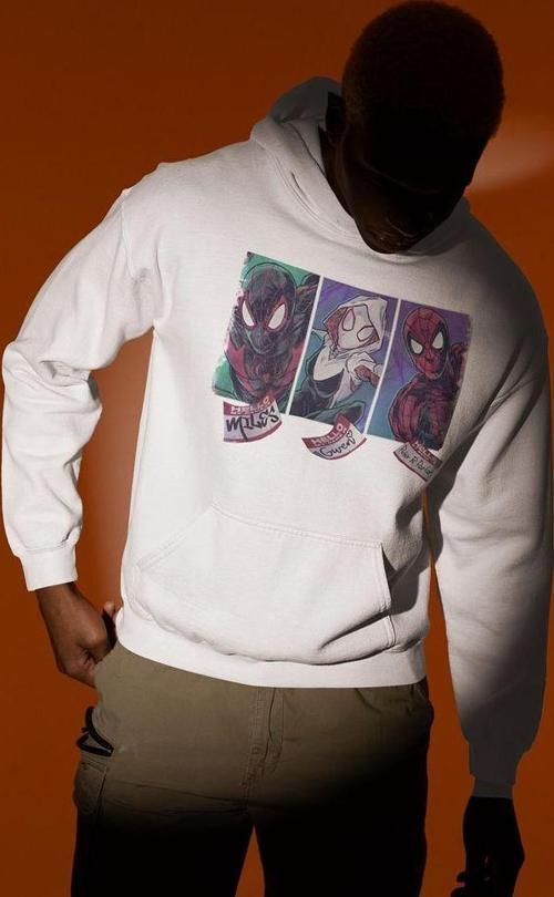 Örümcek Adam Karakterler Baskılı Unisex Oversize Hoodie