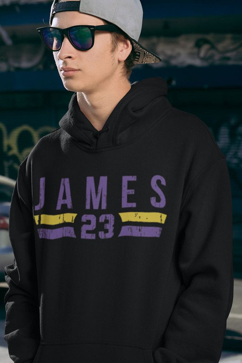 James 23 Basketbolcu Yazılı Unisex Oversize Hoodie