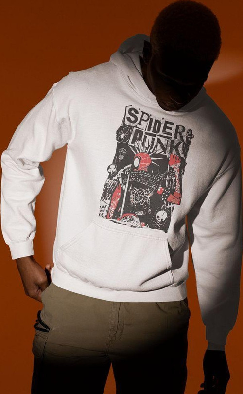 Özel Tasarım Spider-Punk Baskılı Unisex Oversize Hoodie