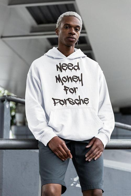 Need Money For Porsche Yazılı Unisex Oversize Hoodie