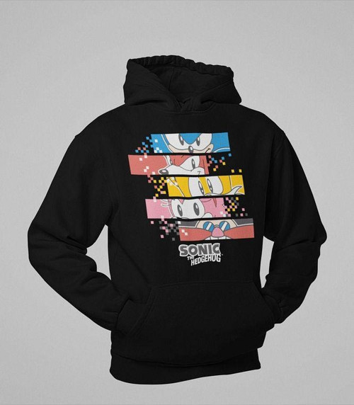 Sonic The Hedgehog Baskılı Unisex Oversize Çizgi Film Hoodie