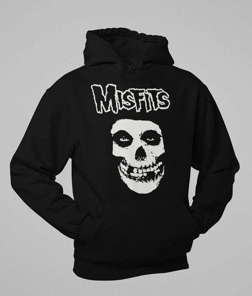 Misfits Müzik Grubu Baskılı Unisex Oversize Hoodie
