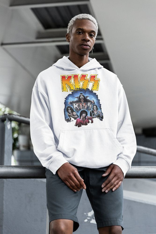 Kiss Müzik Grubu Baskılı Unisex Oversize Rock Metal Hoodie