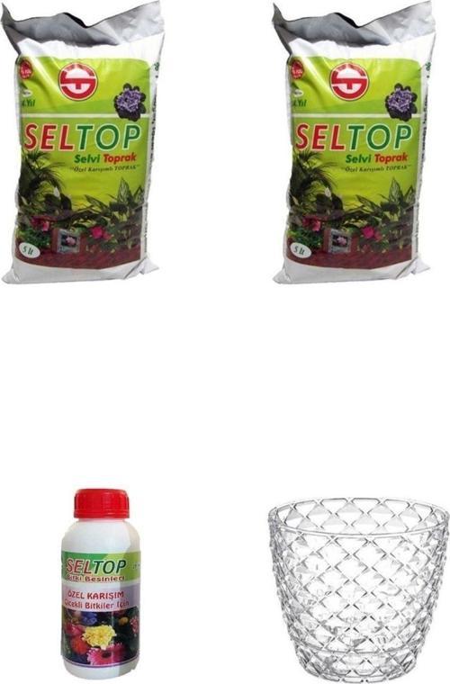 Mynil Torf 5Lt 2 Adet+Bitki Besini+Şeffaf Saksı