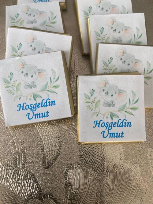 Yenidoğan Doğum Mevlid Çikolatası 50 Adet Hediyelik Çikolata