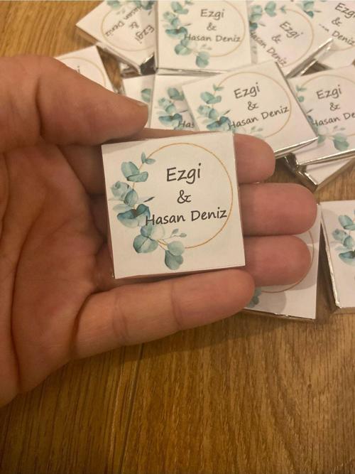 50 Adet Söz Nişan Nikah Bebek Düğün Çikolatası