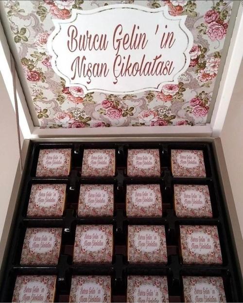 Gelin Çikolatası Nişan Çikolatası Söz Nişan Bohçası Çikolatası
