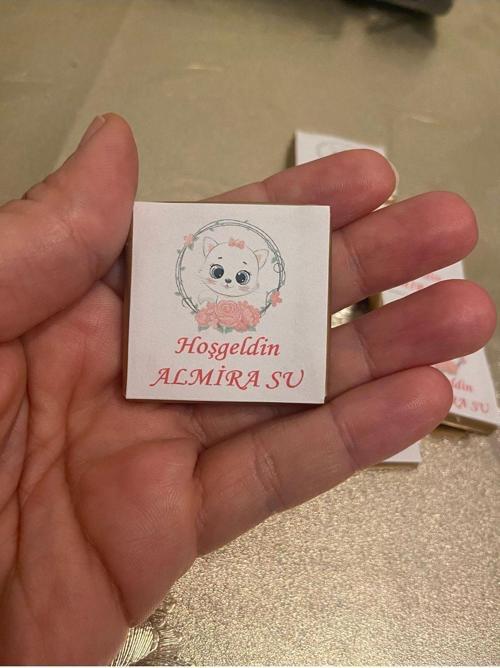 50 Adet Yenidoğan Çikolatası Hoşgeldin Bebek Doğum Günü Çikolatası
