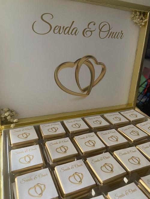 Nişan Söz Kız İsteme Nikah Düğün Çikolatası Nikah Şekeri Çikolatası