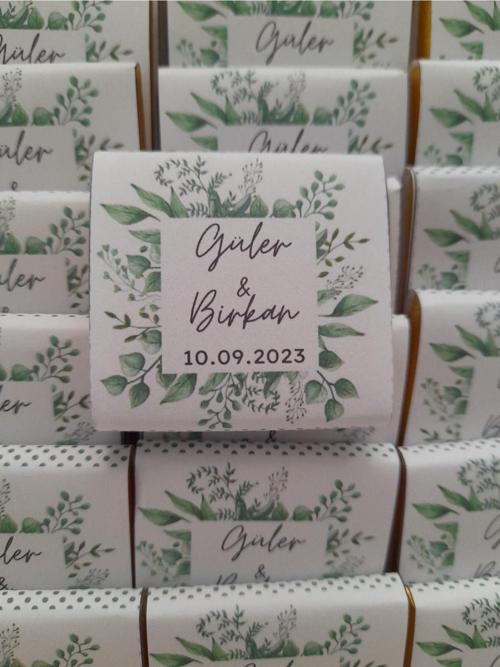 Sargılı Madlen Özel Etiketli Sütlü Madlen Çikolata Nişan Söz Düğün Kına Sünnet Babyshower Hediyelik