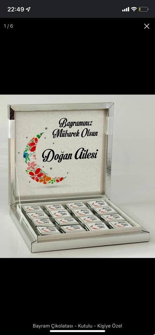 Hediyelik Bayram Çikolatası Mutlu Bayramlar Hayırlı Bayramlar Madlen Çikolata