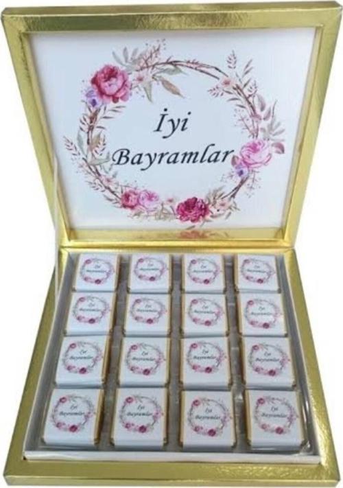 Hediyelik Bayram Çikolatası Mutlu Bayramlar Hayırlı Bayramlar Madlen Çikolata