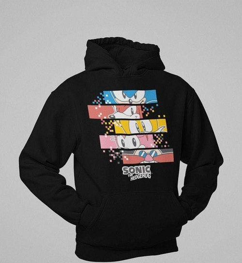 Sonic The Hedgehog Baskılı Unisex Oversize Çizgi Film Hoodie