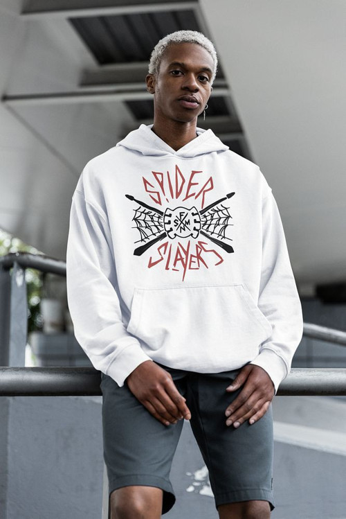 Spider Slayers Baskılı Unisex Oversize Örümcek Adam Hoodie