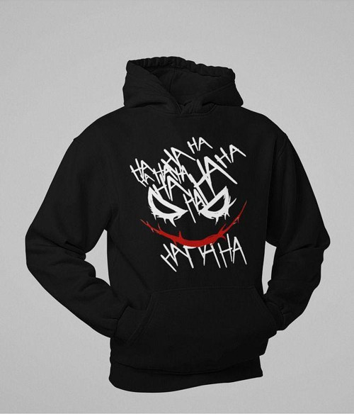 Tasarım Joker Baskılı Unisex Oversize Hoodie