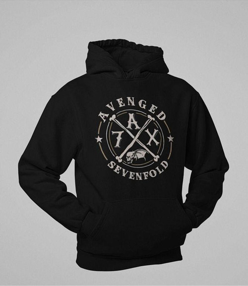 Rock Metal Müzik Grubu Baskılı Unisex Oversize Avenged Sevenfold Hoodie