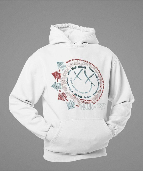 Tasarım Blink-182 Baskılı Unisex Oversize Hoodie
