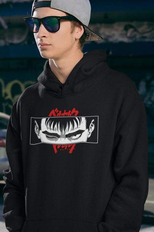 Anime Berserk Baskılı Unisex Oversize Hoodie