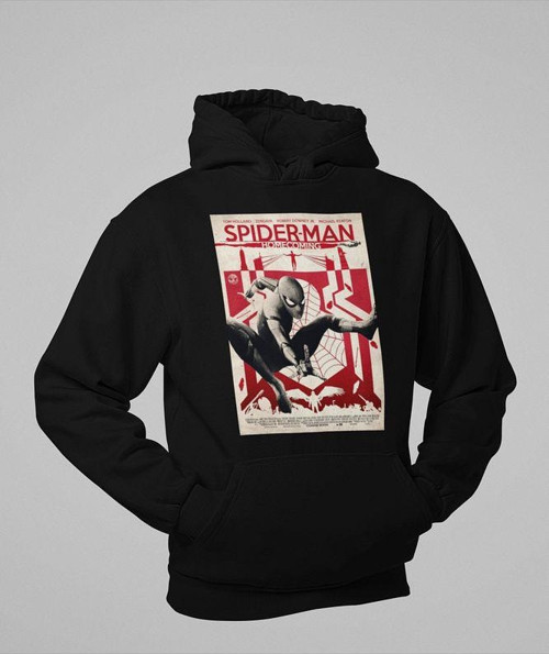 Spider-Man Homecoming Baskılı Unisex Oversize Hoodie