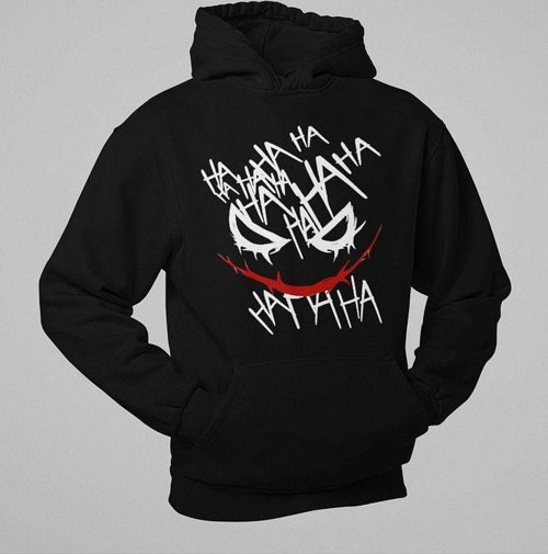 Tasarım Joker Baskılı Unisex Oversize Hoodie