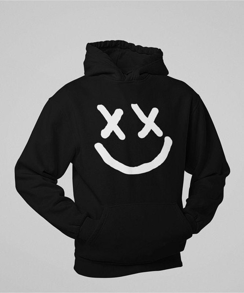 Gülen Surat Tasarım Baskılı Unisex Oversize Hoodie