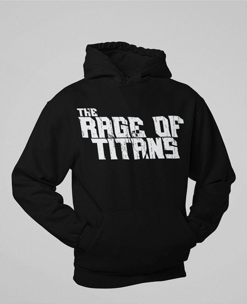 The Rage Of Titans Yazılı Unisex Oversize Hoodie