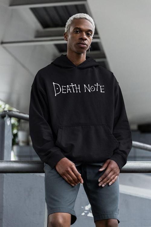 Death Note Yazılı Unisex Oversize Anime Hoodie