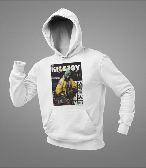 Sentinel Kiilljoy Baskılı Unisex Oversize Vallorant Hoodie