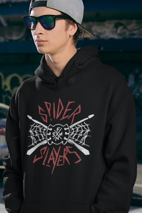 Spider Slayers Baskılı Unisex Oversize Örümcek Adam Hoodie