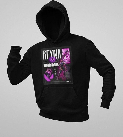 Reyna Battle Yazılı Unisex Oversize Vallorant Hoodie